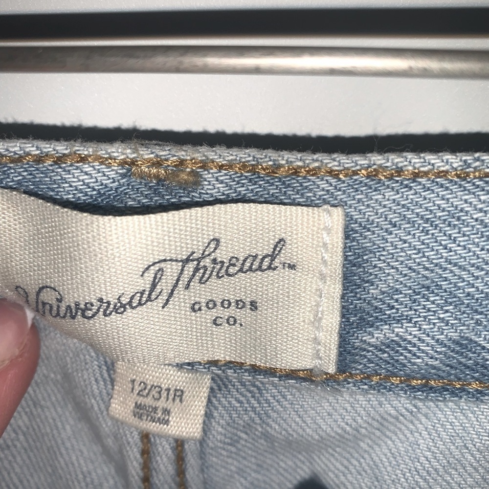 Relaxed wide leg Jeans non-stretch straight leg light wash 12/31R new - Picture 6 of 10